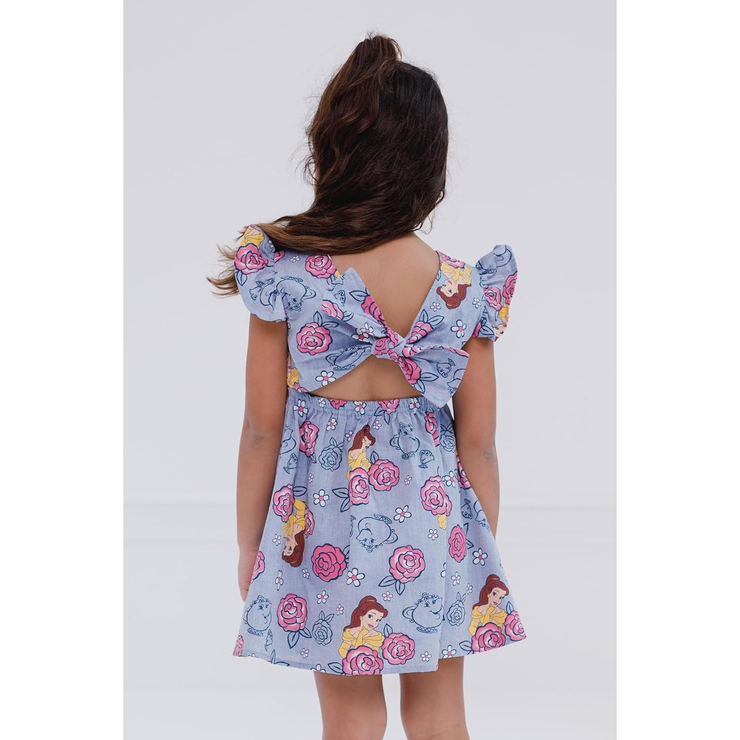 Vestido Skater Floral Disney Belle 2T para Niña