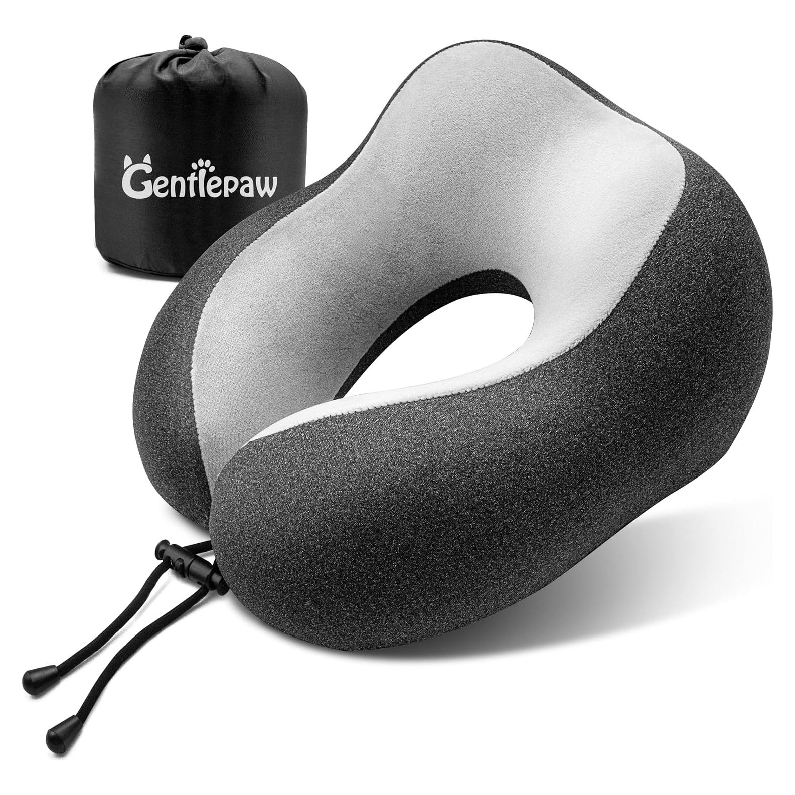 Almohada de Viaje Gentlepaw Cervical Espuma Viscoelástica Negra