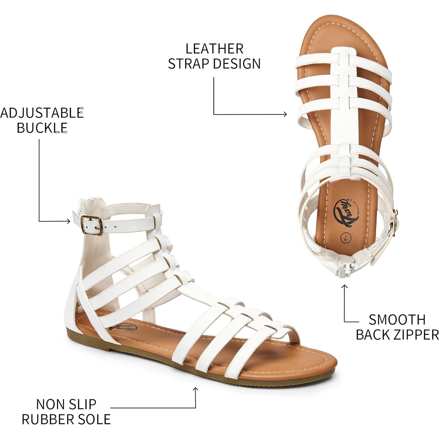 Sandalias Gladiadoras Trary para Mujer, Comodidad y Estilo Verano