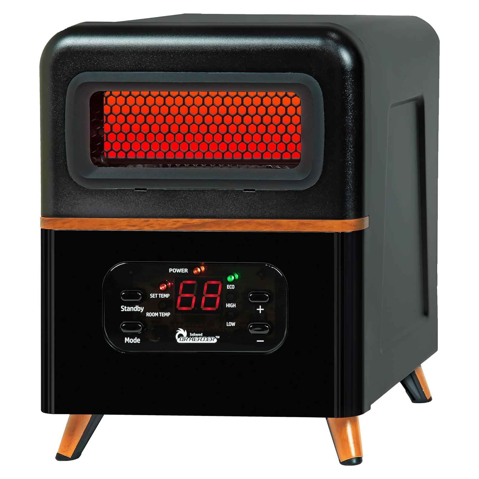 Calentador Eléctrico Portátil DR 978 Infrarrojo 1500W con Control Remoto