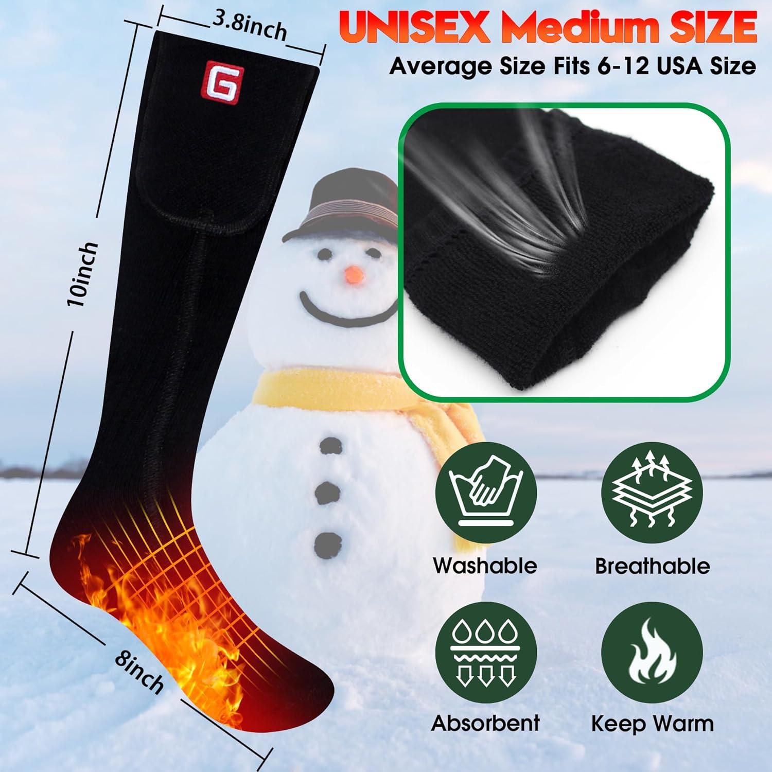 Calcetines Calentados Eléctricos SPRING 3.7V Recargables Invierno