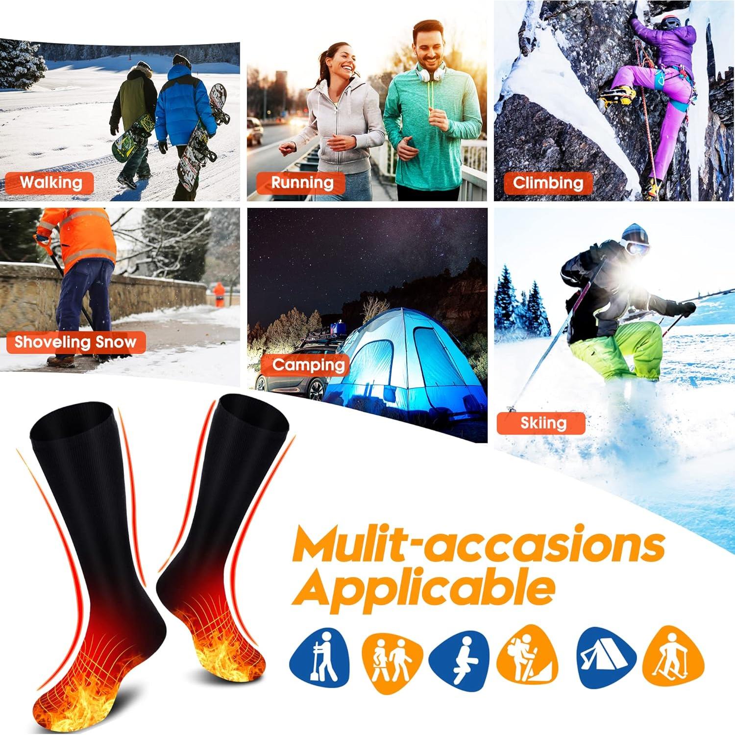 Calcetines Calentados Eléctricos SPRING 3.7V Recargables Invierno