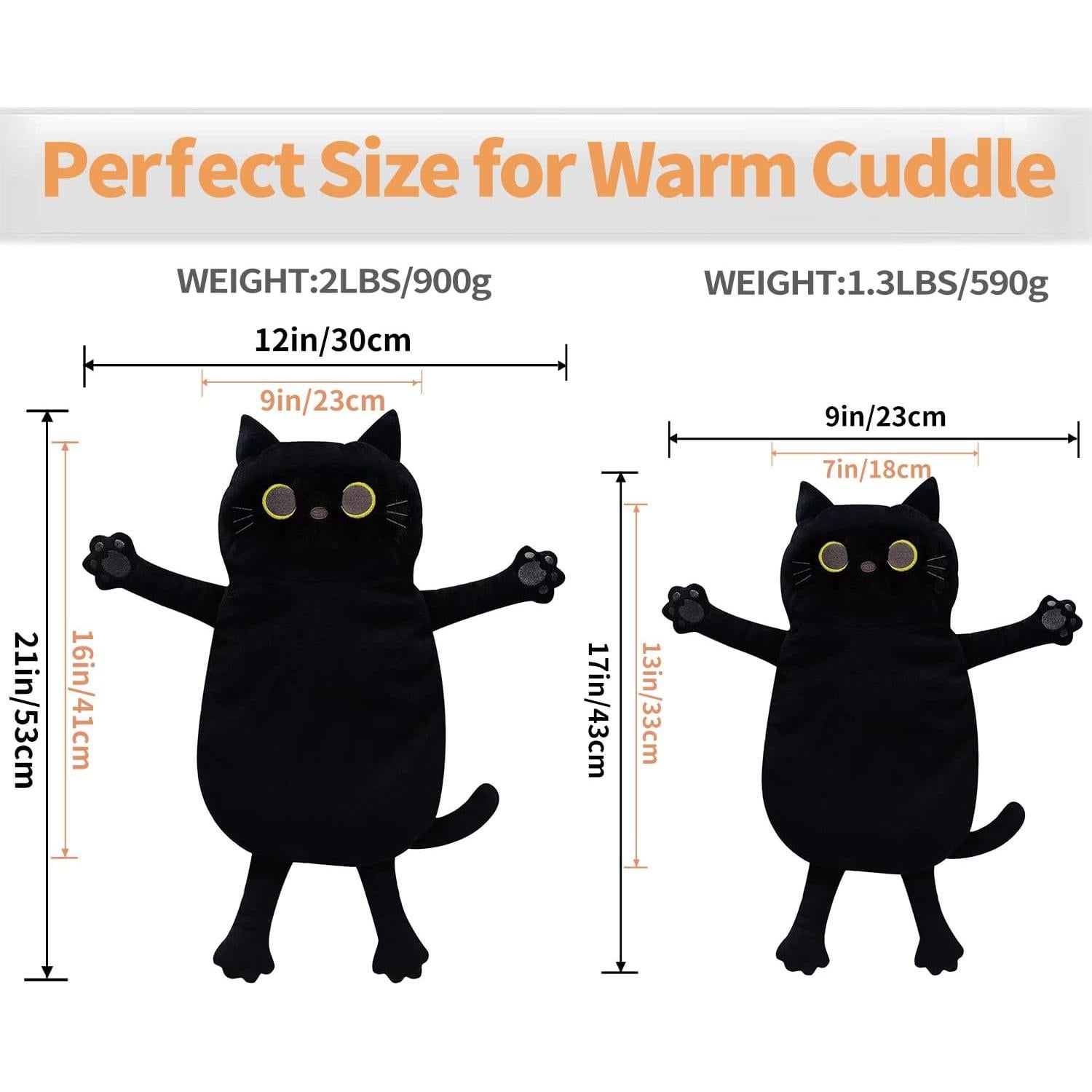 2 Almohadillas Térmicas Microondas Cuckool Gato Negro 53x30cm