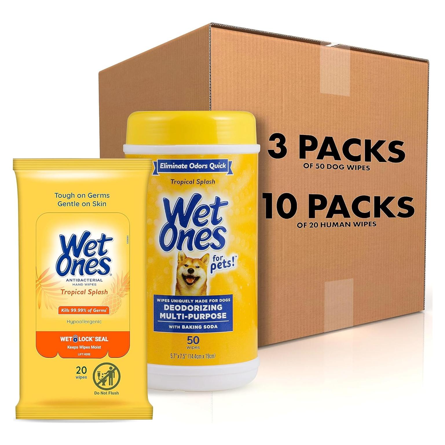 Paquete 13 Piezas Toallitas Húmedas Wet Ones Tropical Splash