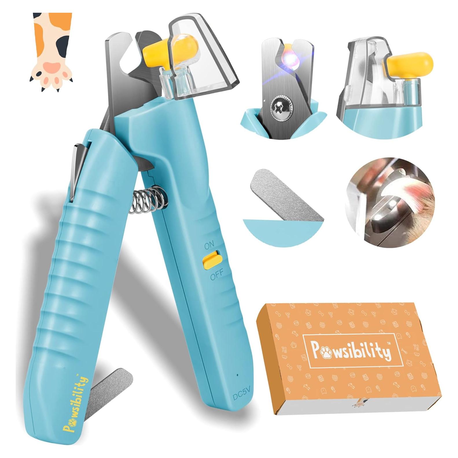 Cortauñas para Mascotas Pawsibility con Luz LED y Carga USB