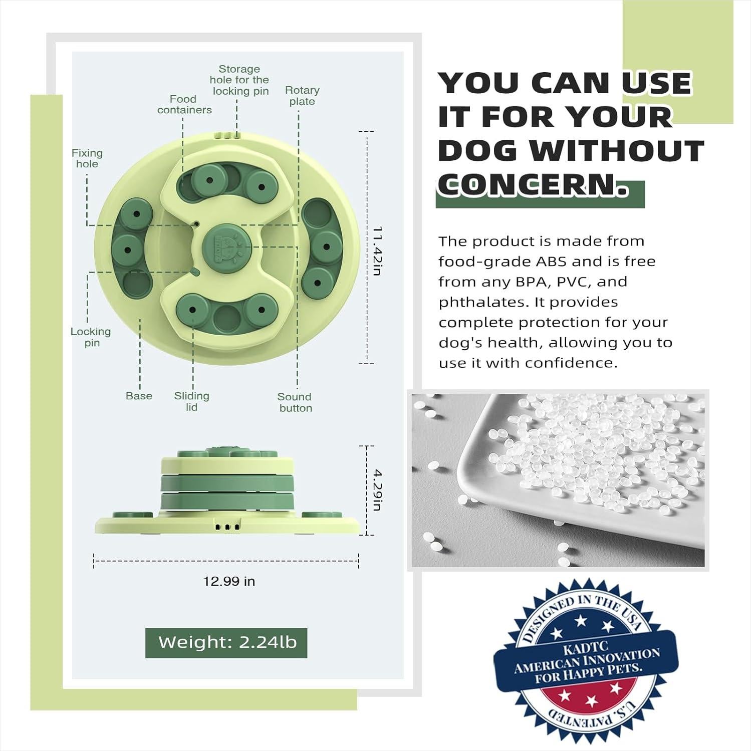 Juguete de Rompecabezas para Perros KADTC 3 Niveles Estimulante