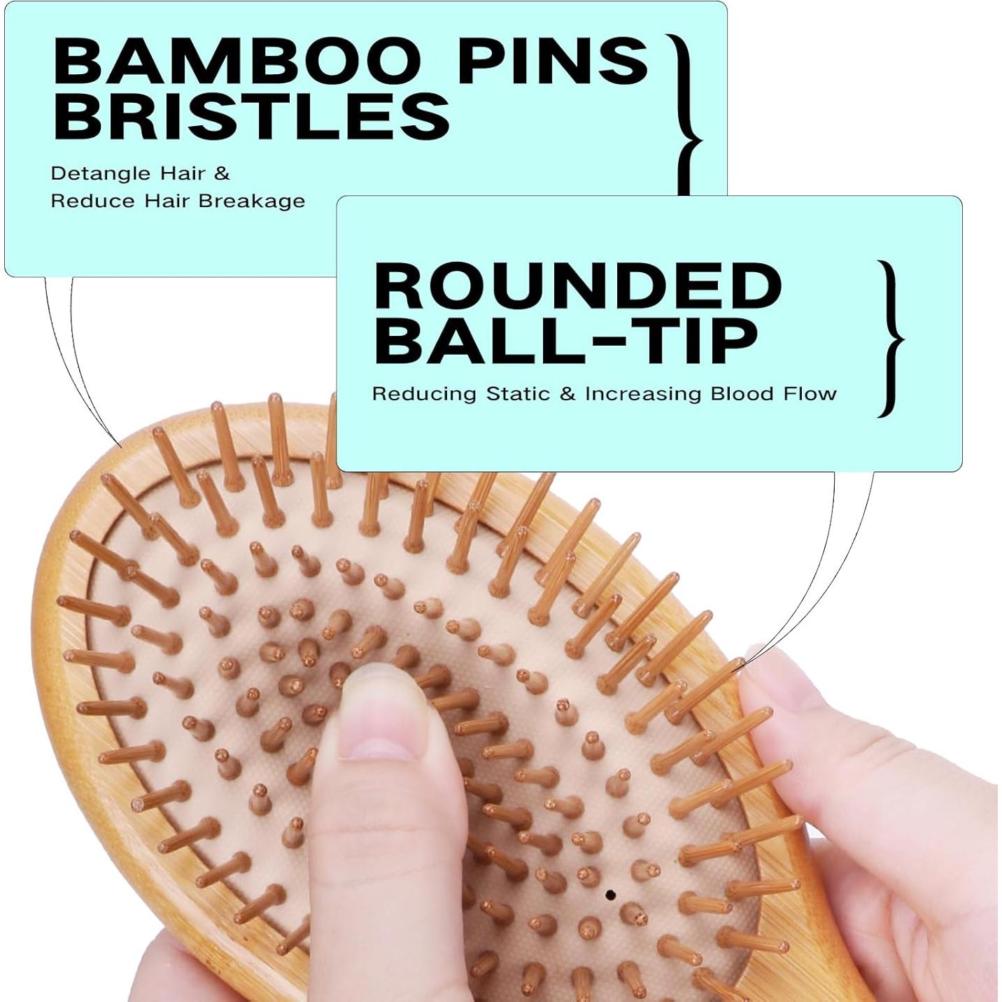 Cepillo de Bambú Combetter 23x8 cm Ecológico para Todo Cabello