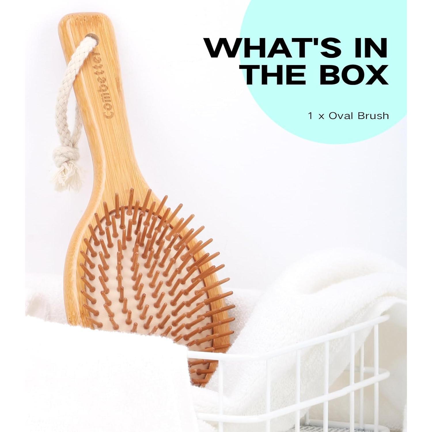 Cepillo de Bambú Combetter 23x8 cm Ecológico para Todo Cabello