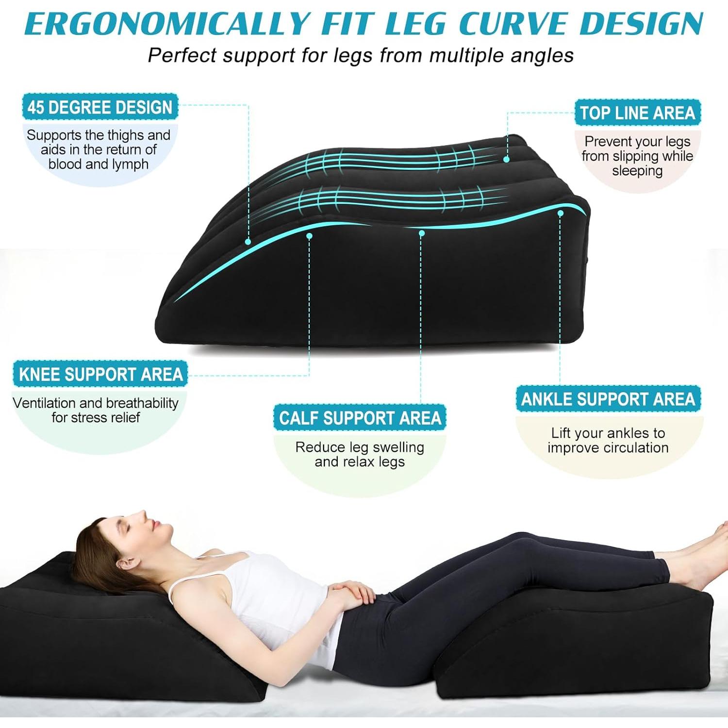 Cojín en cuña inflable BLABOK para elevar piernas - Alivio dolor