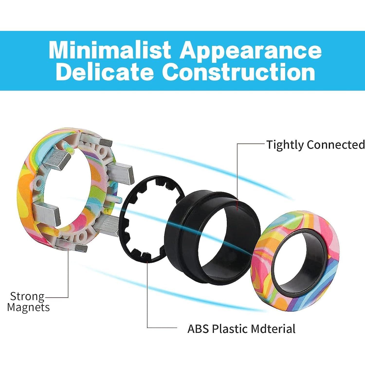 Juego de Anillos Magnéticos Antiestrés RURING 12 Piezas