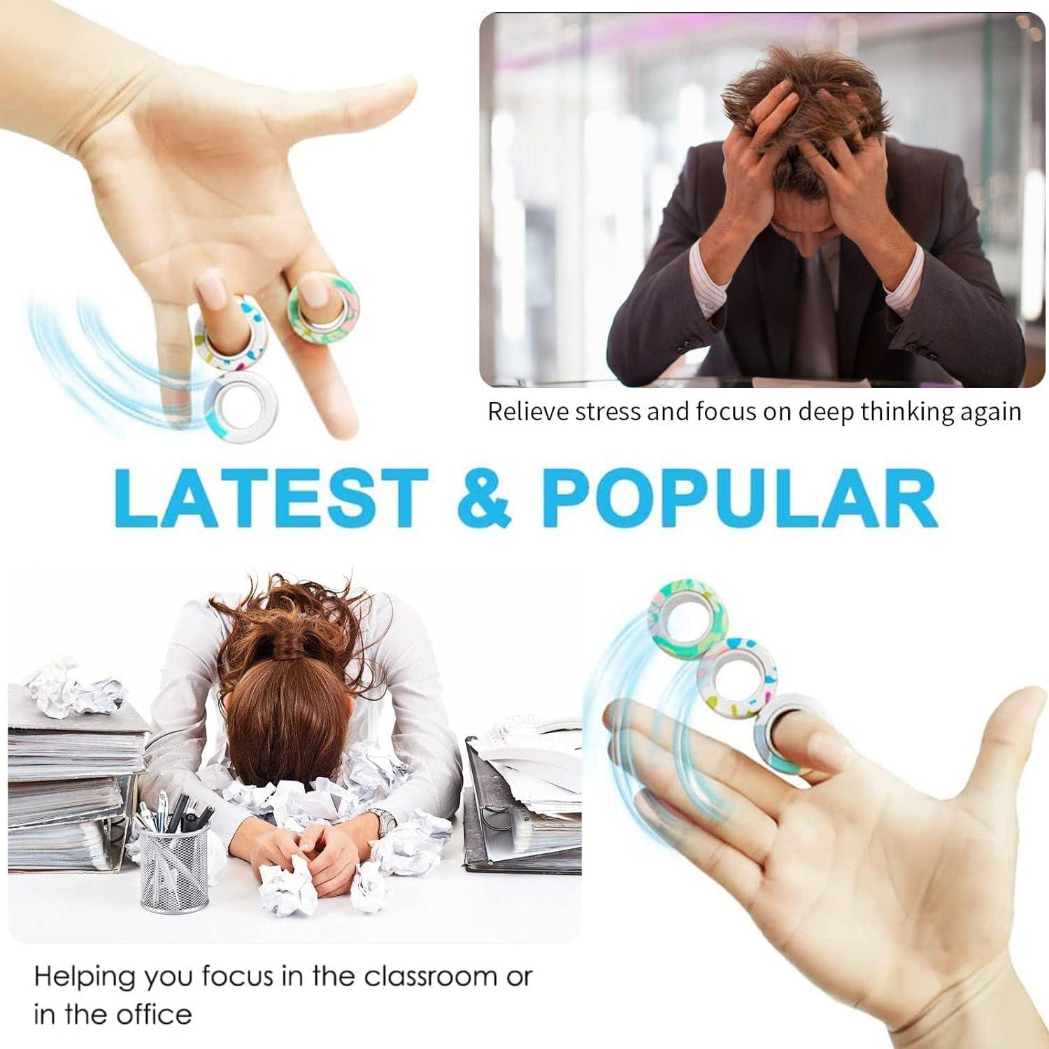 Juego de Anillos Magnéticos Antiestrés RURING 12 Piezas