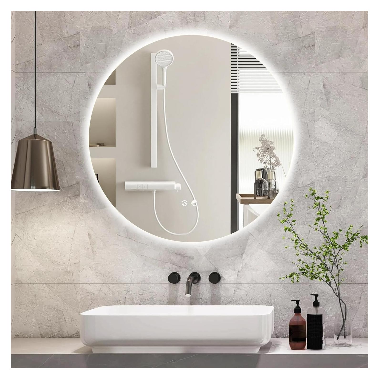 Espejo de Baño LED Redondo BuLife 61 cm Anti-vaho 3 Colores