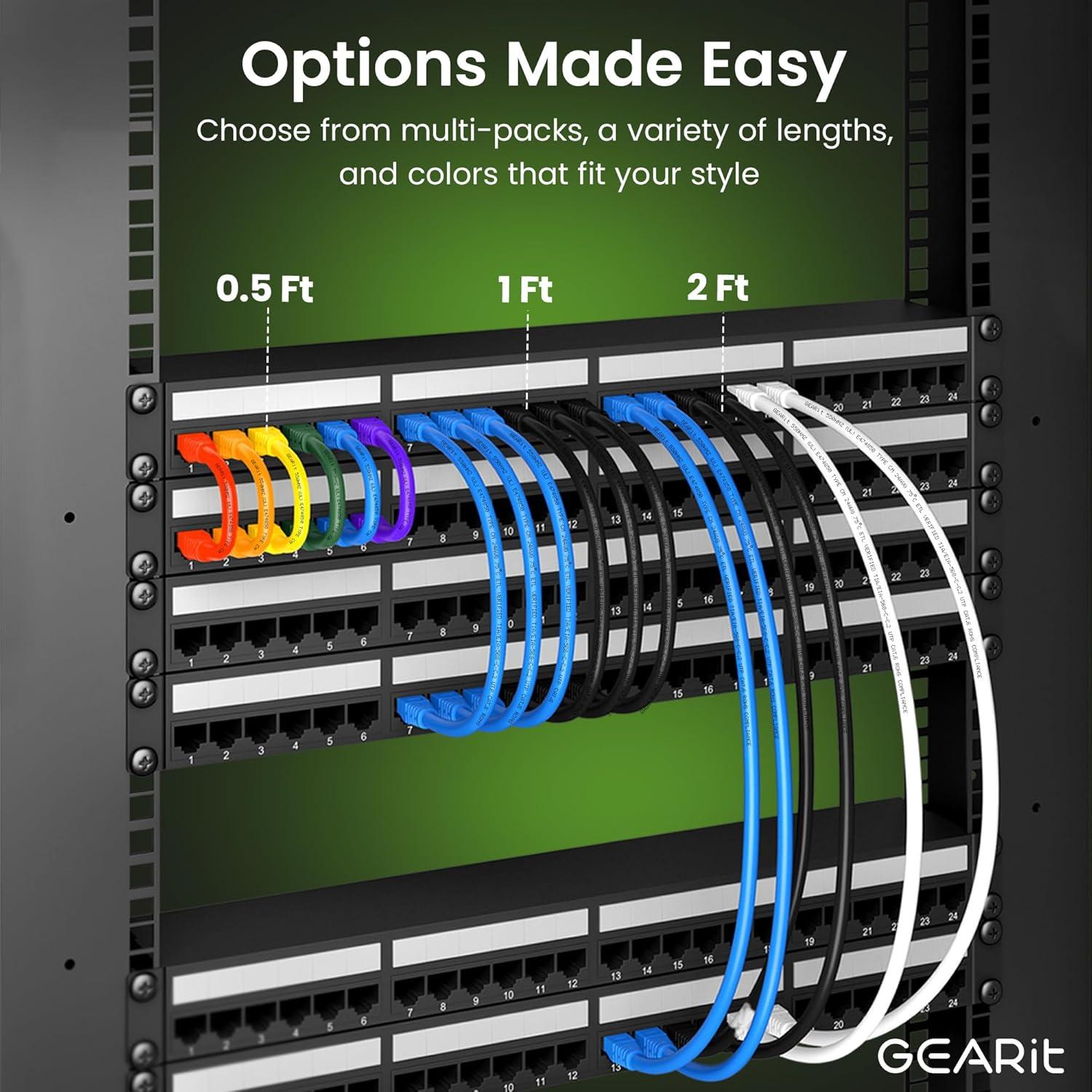 Cable Ethernet Cat 6 GearIT 0.91m Paquete de 100 Unidades