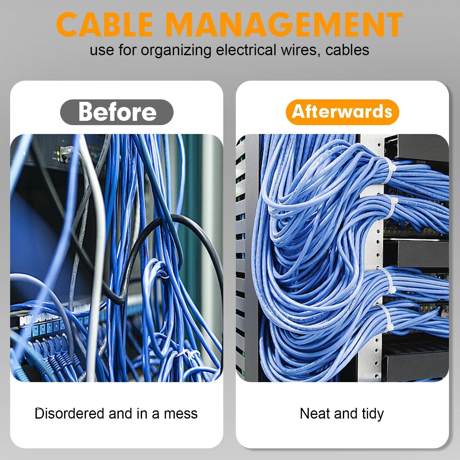 Bridas de Nylon RAZCC 30 cm 1200 pcs Alta Resistencia 22.7 kg