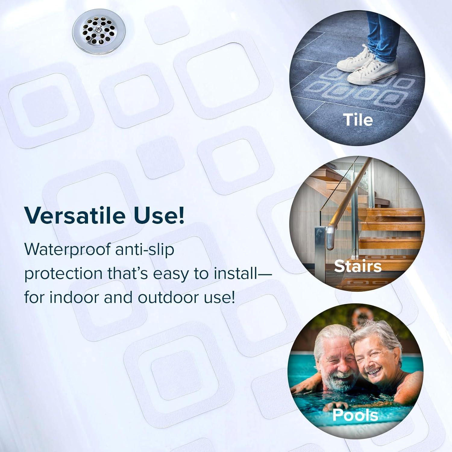 Tiras Antideslizantes Cuadradas SlipX Solutions - 21 Unidades