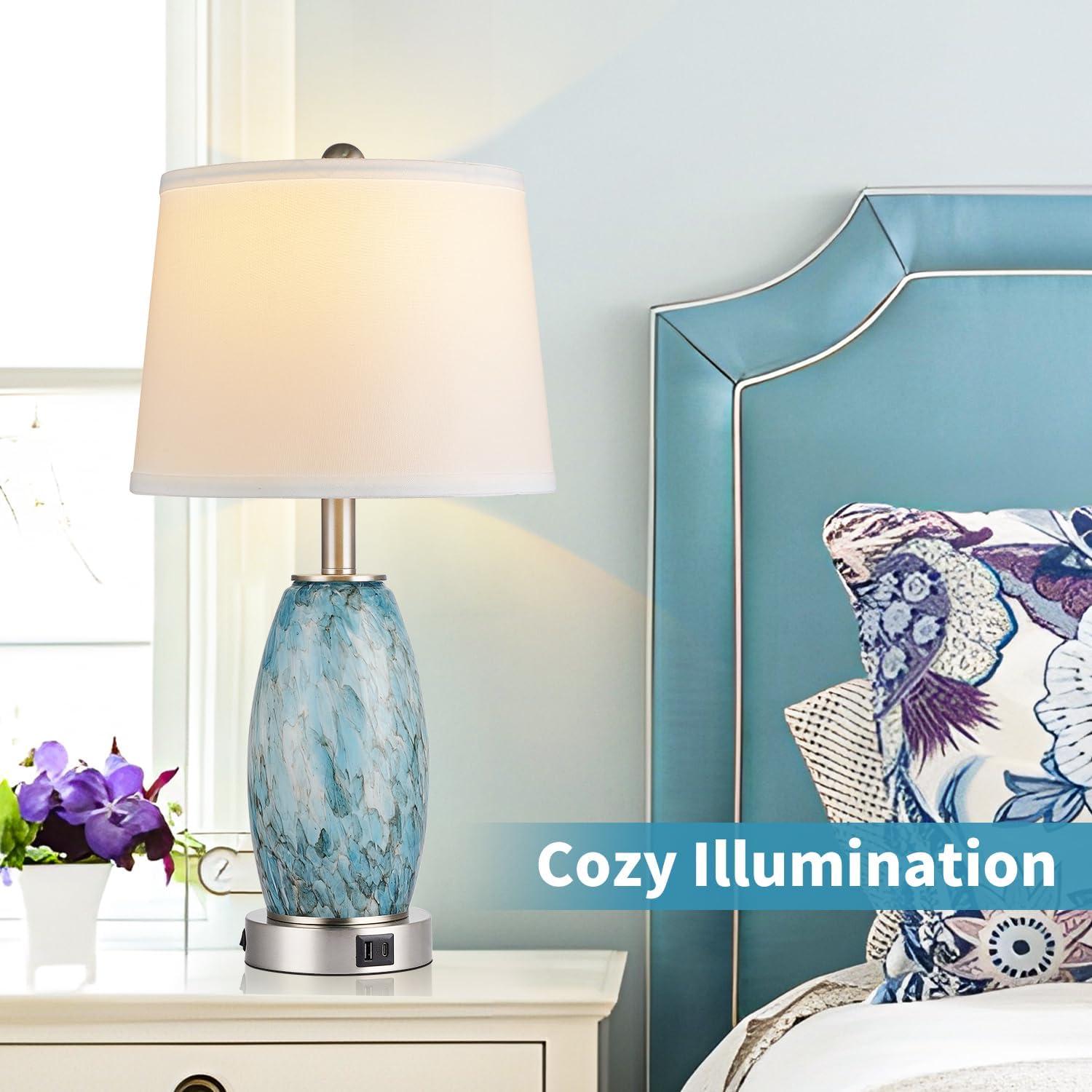 Lámpara de Mesa Lovlast Azul Claro 59.69 cm 3 Modos USB