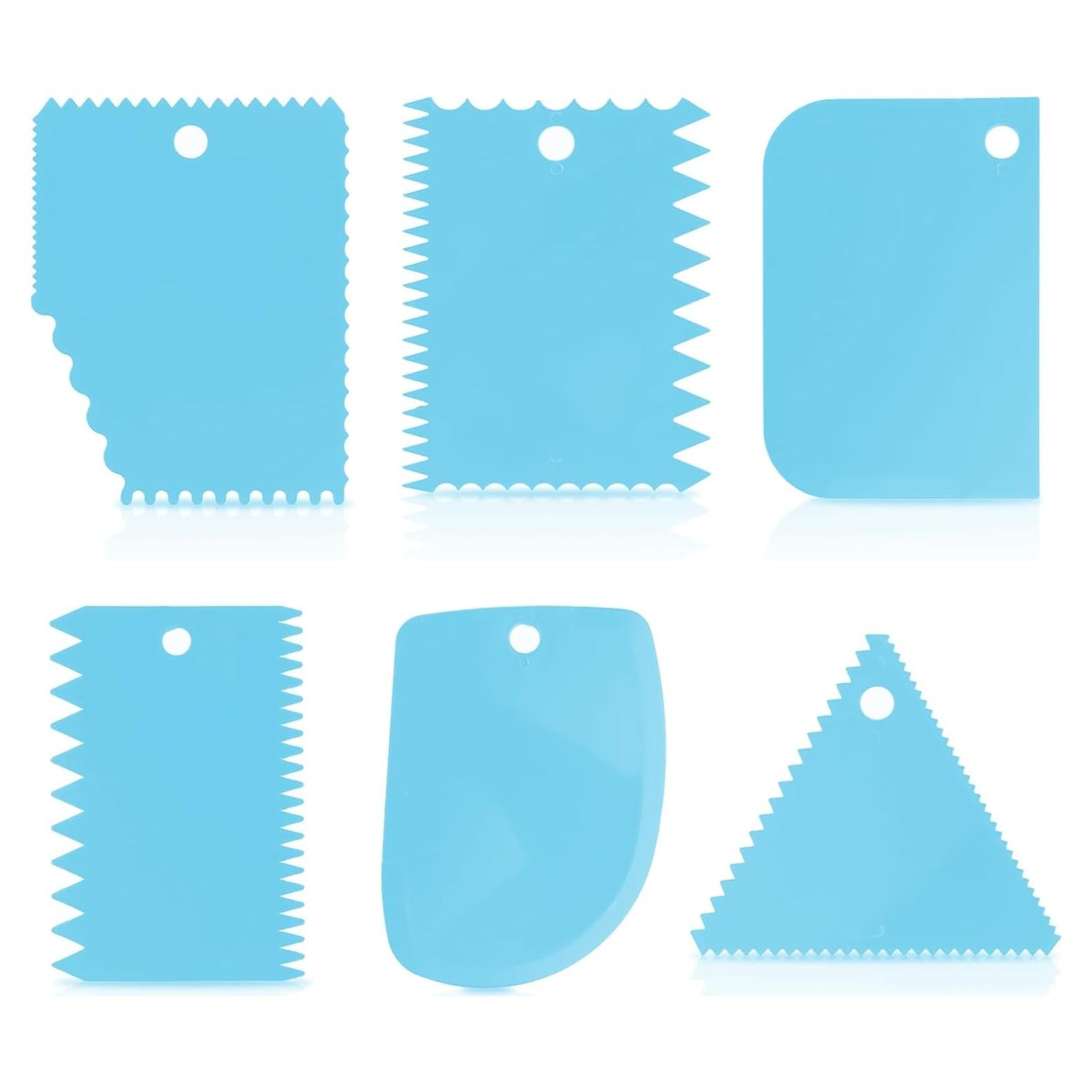 Juego de Raspadores de Arcilla Amabro 6 Pcs Plástico Azul