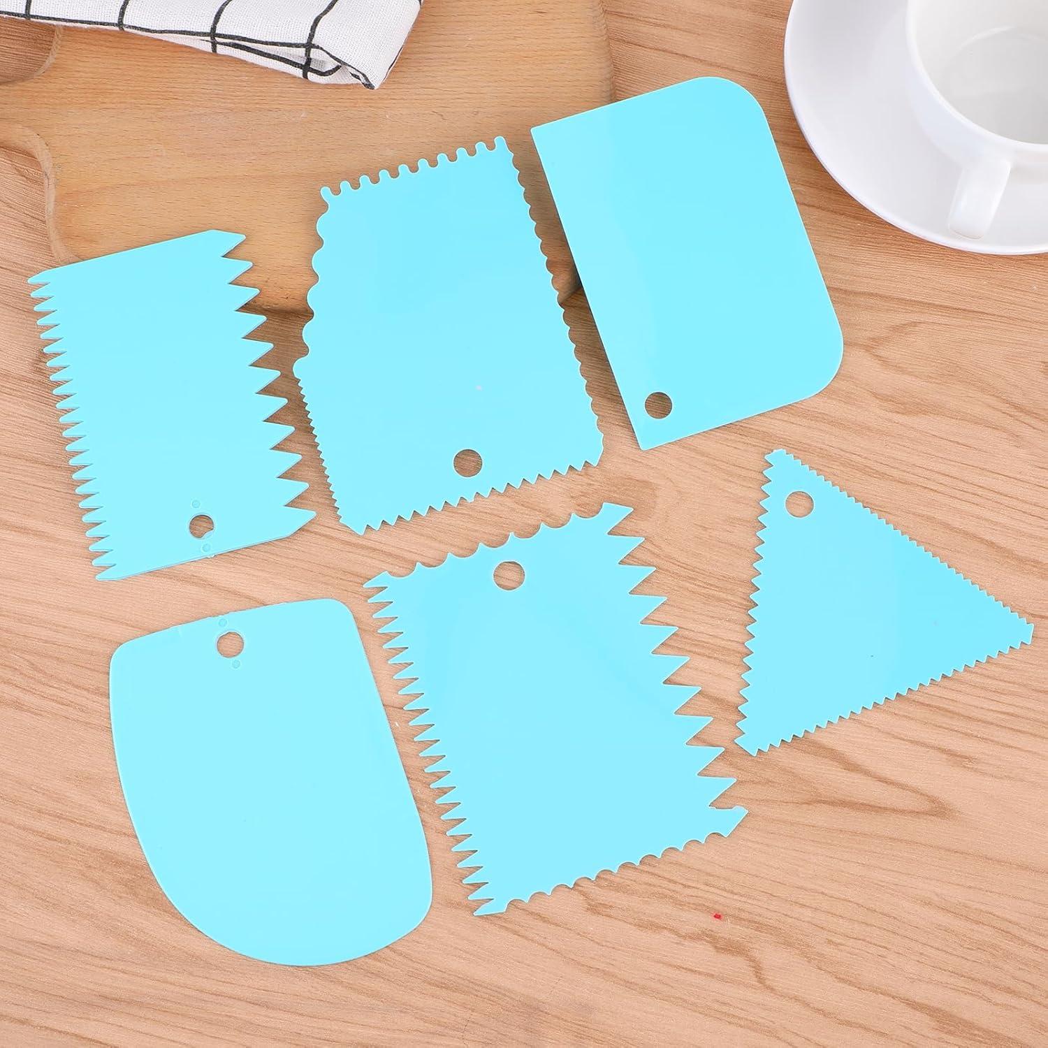 Juego de Raspadores de Arcilla Amabro 6 Pcs Plástico Azul