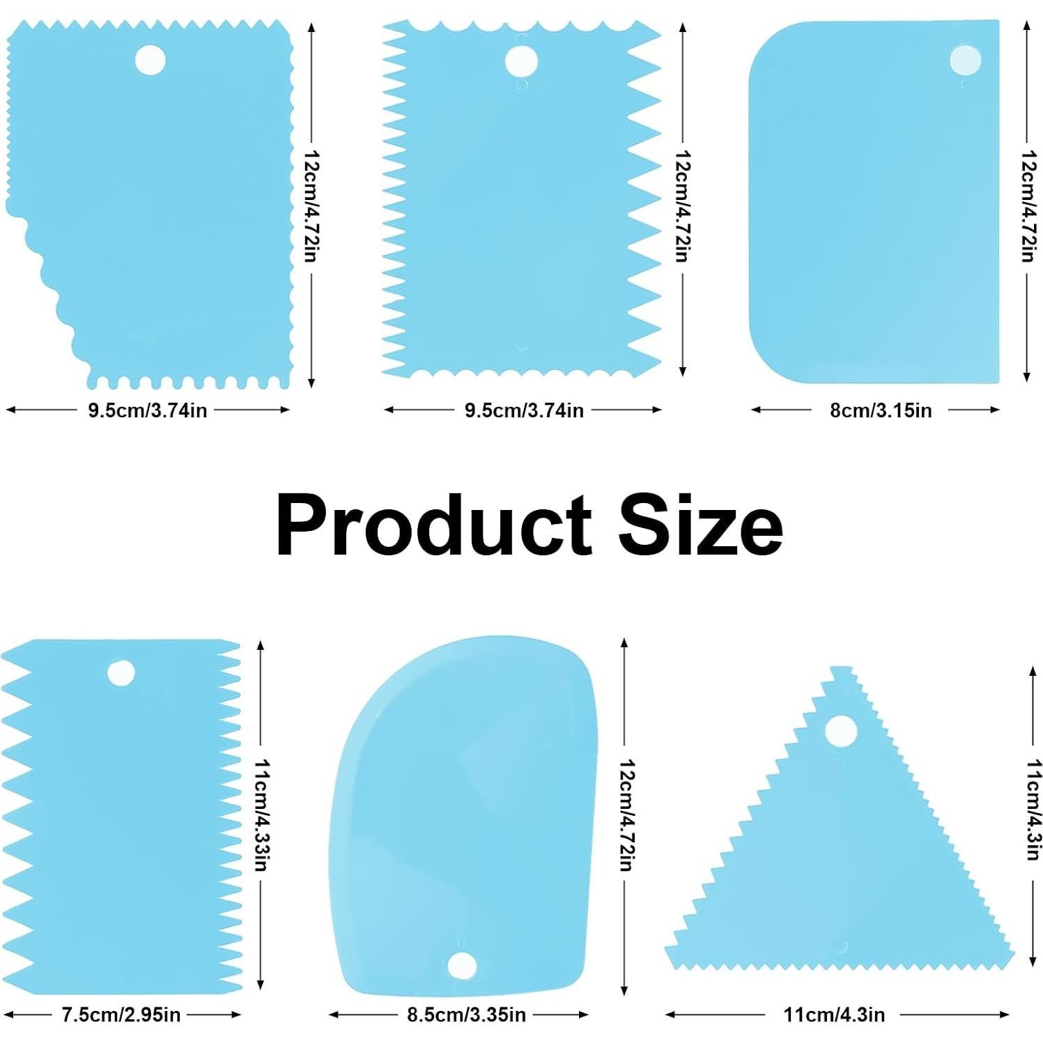 Juego de Raspadores de Arcilla Amabro 6 Pcs Plástico Azul