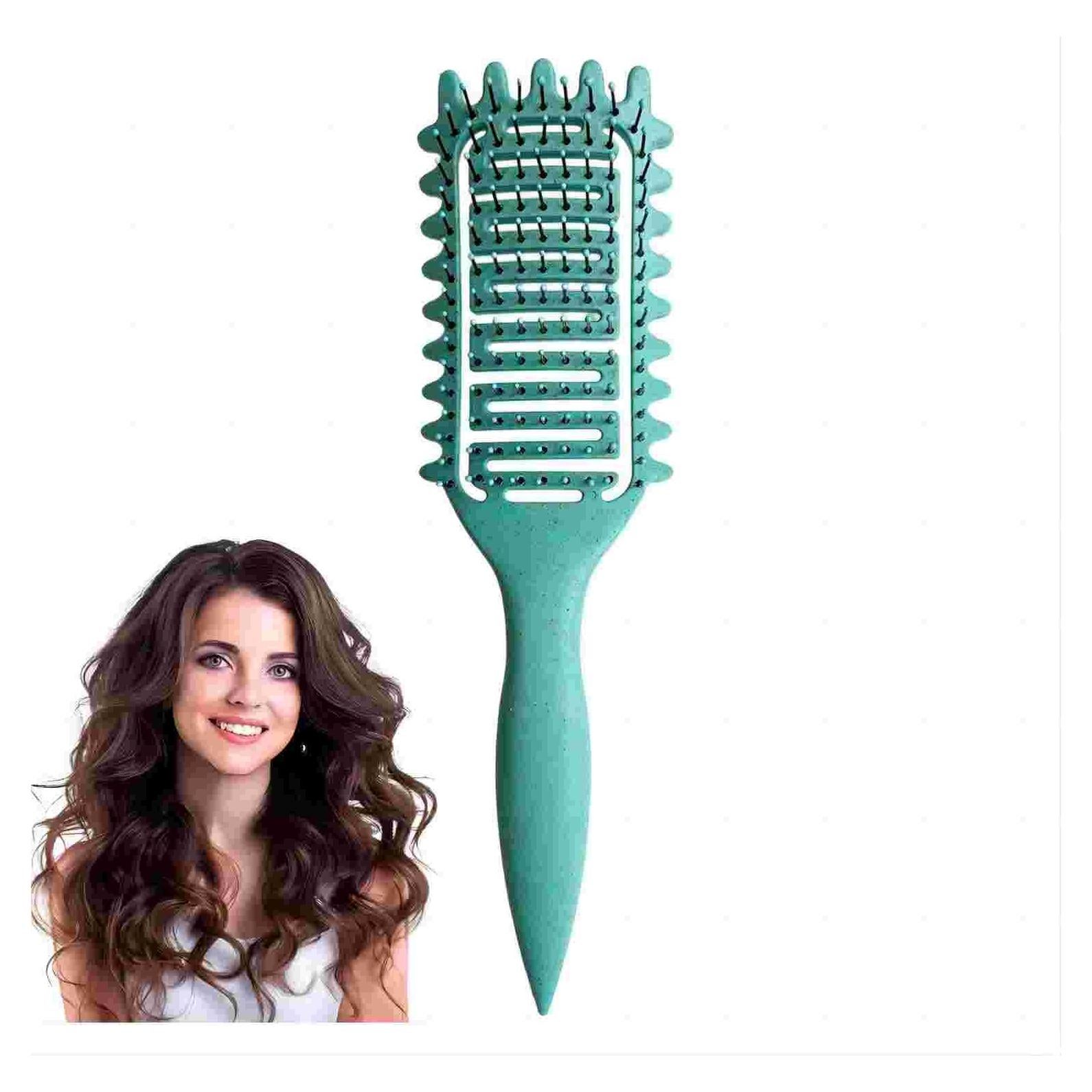 Cepillo para Cabello Rizado AROX MATI Verde 26.6x7.5cm