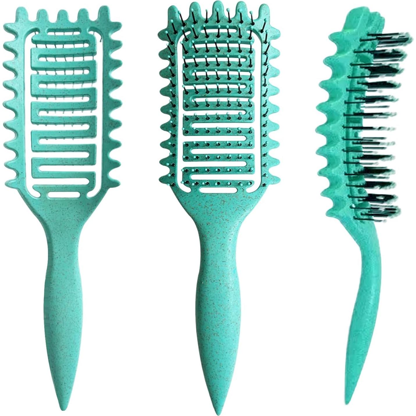 Cepillo para Cabello Rizado AROX MATI Verde 26.6x7.5cm