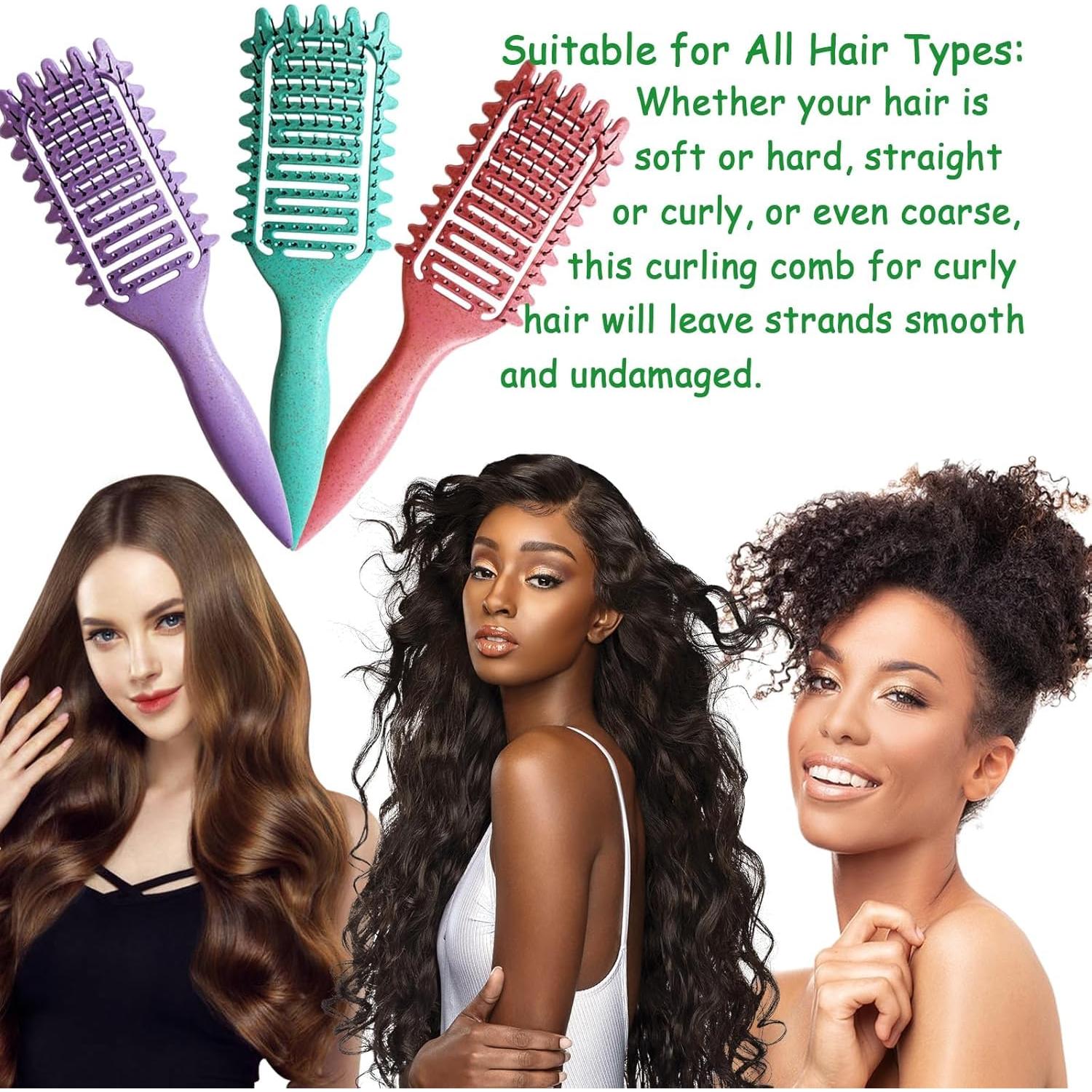 Cepillo para Cabello Rizado AROX MATI Verde 26.6x7.5cm