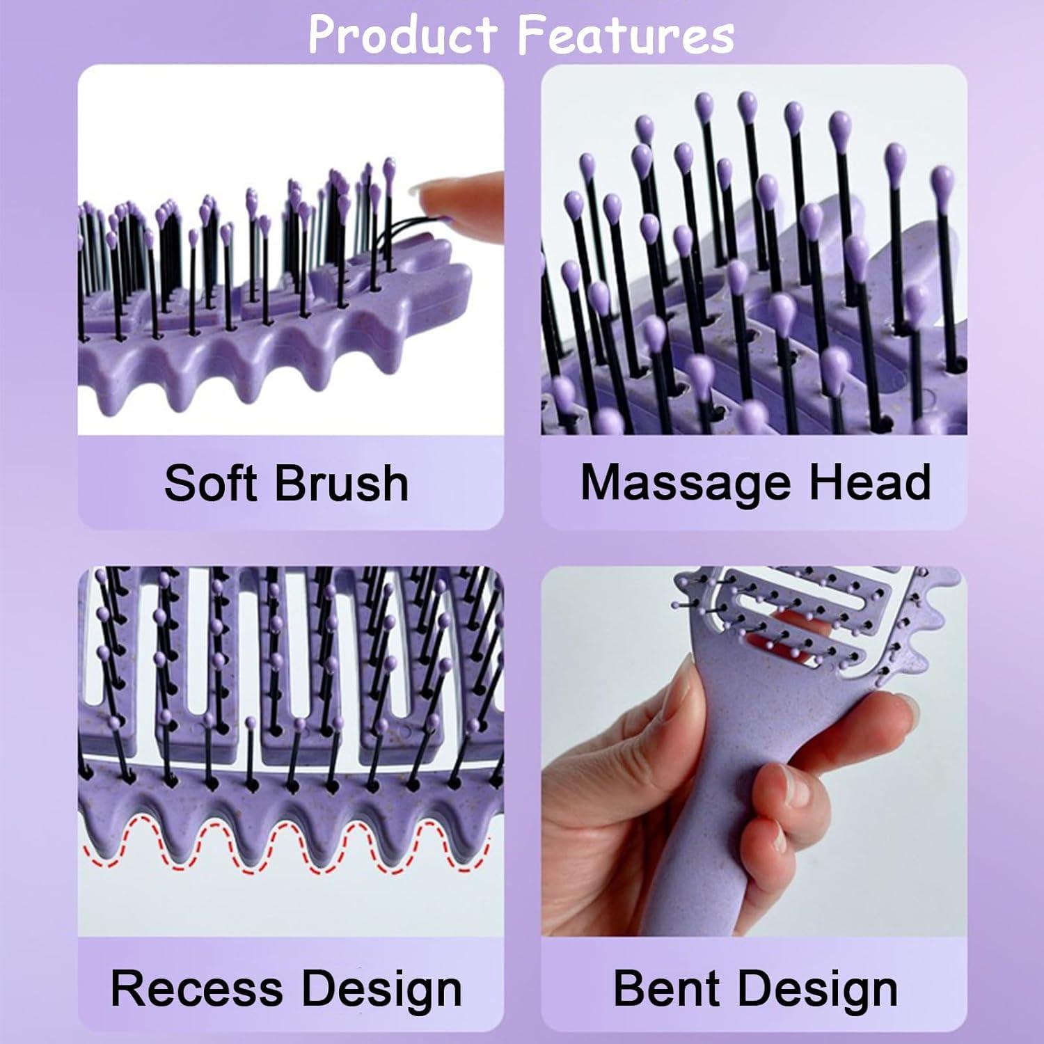 Cepillo para Cabello Rizado AROX MATI Verde 26.6x7.5cm