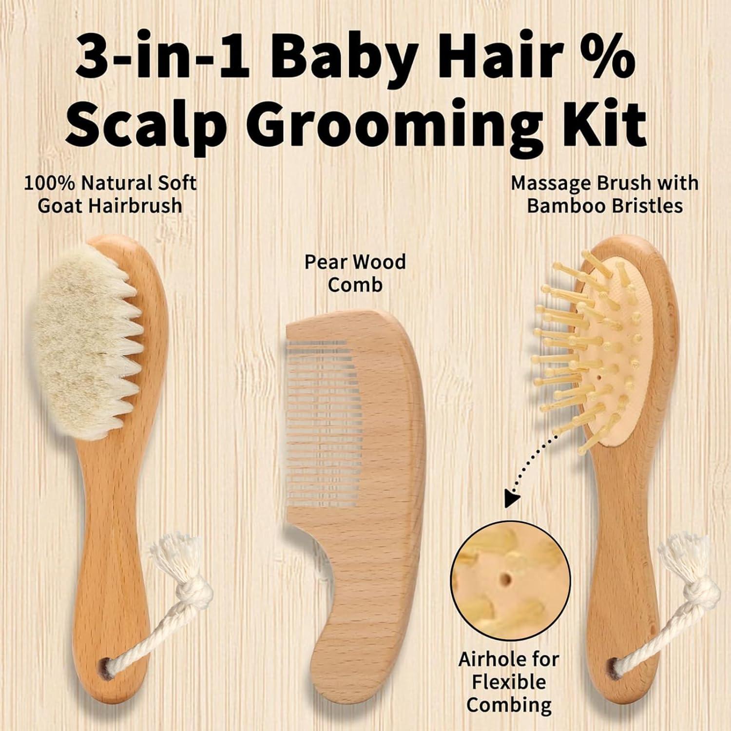 Juego de Cepillos para Bebés POPYJAN + Masajeador Verde