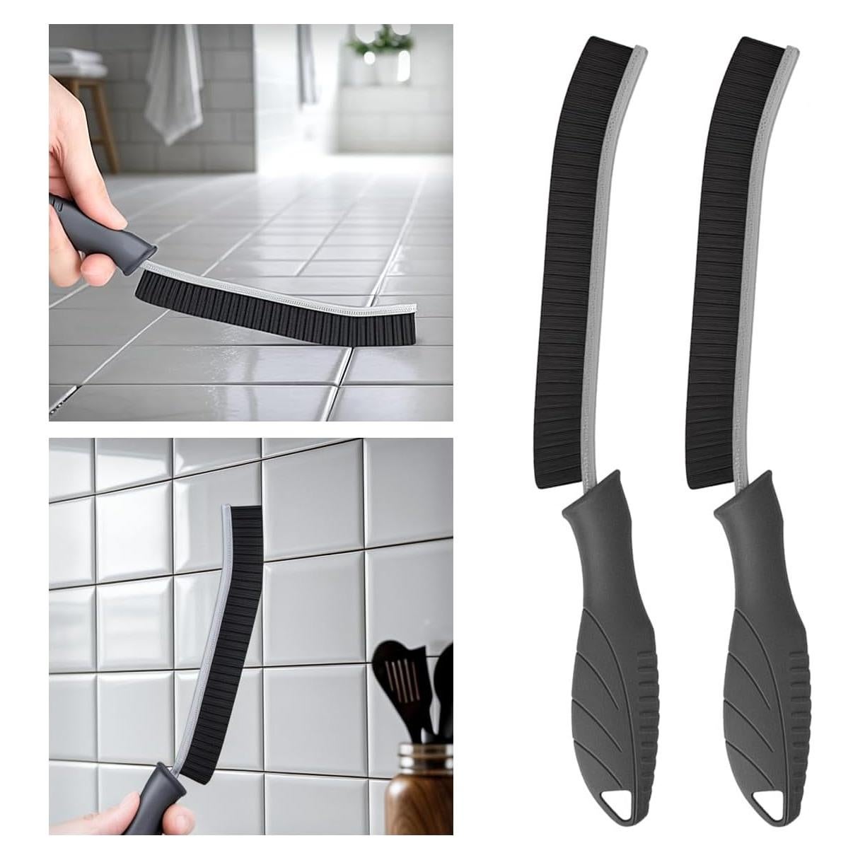 Paquete de 2 Cepillos de Limpieza TQRR para Juntas y Azulejos