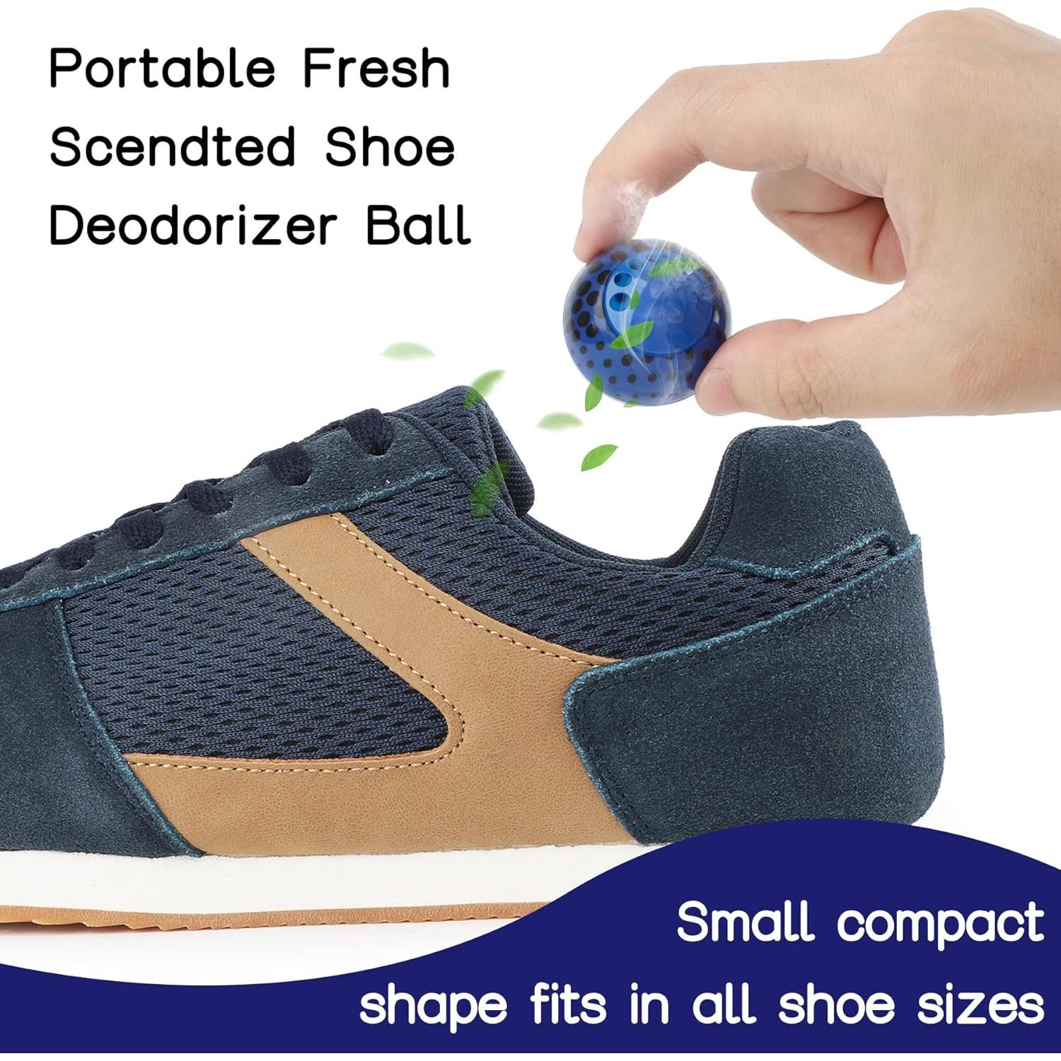 Shoe Deodorizer Balls (6 Pack) – Odor Eaters for Sneaker | Long-Lasting Odor Eliminator Air Freshener for Closet, Locker, Gym Bag, Drawer & Small Spaces