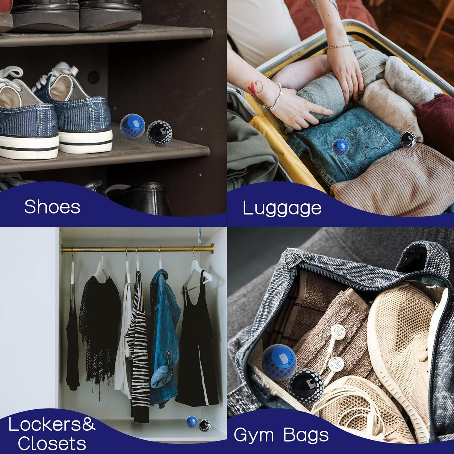 Shoe Deodorizer Balls (6 Pack) – Odor Eaters for Sneaker | Long-Lasting Odor Eliminator Air Freshener for Closet, Locker, Gym Bag, Drawer & Small Spaces