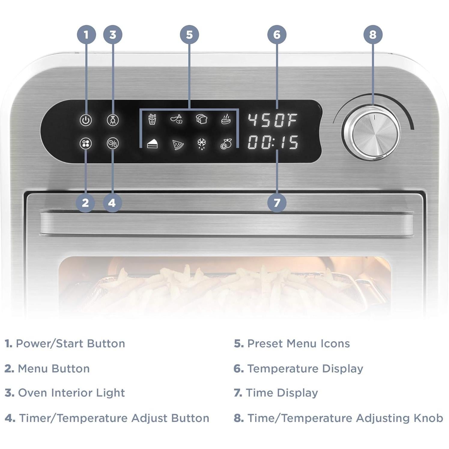 Horno de Convección Programable Elite Gourmet EAF1010D 10L