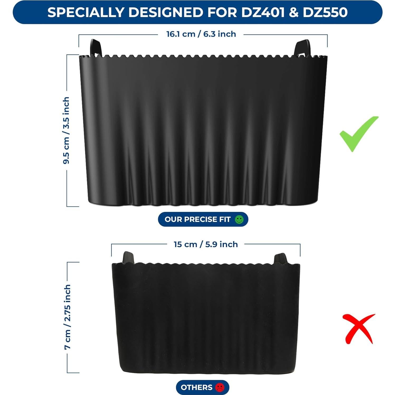 Forros de Silicona Ninja 10 Cuartos DZ550 DZ401 Libre BPA