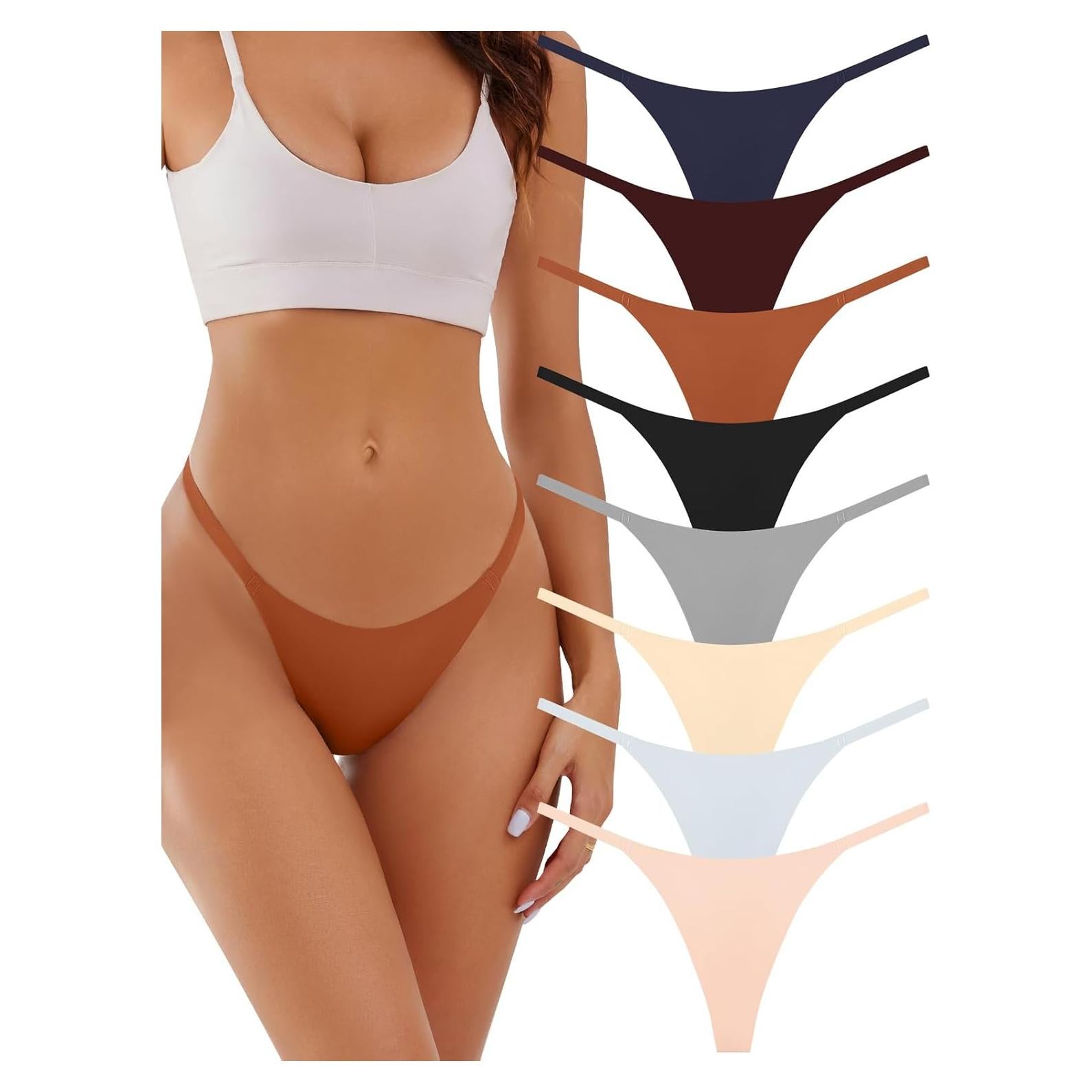 Tangas G-string Sin Costuras para Mujeres - Paquete de 8