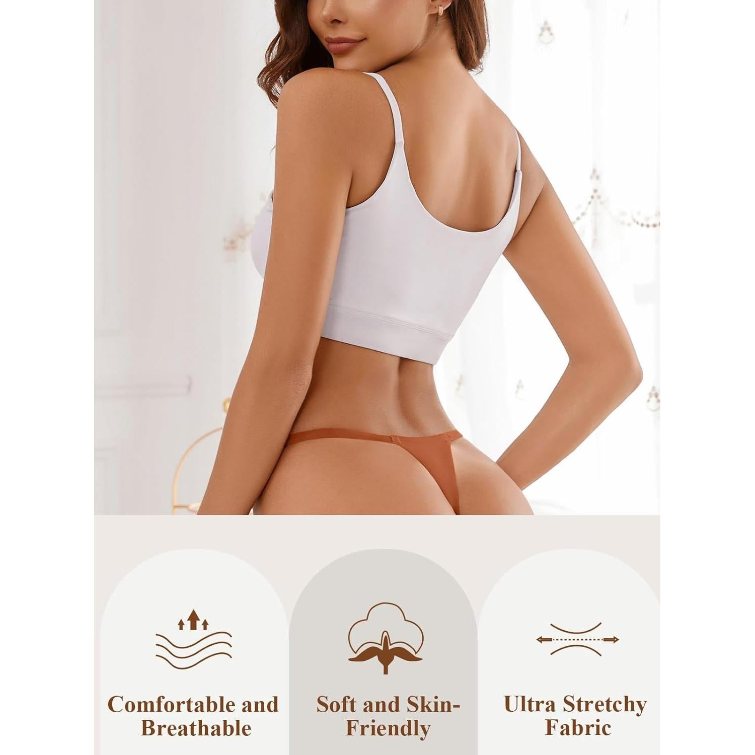 Tangas G-string Sin Costuras para Mujeres - Paquete de 8