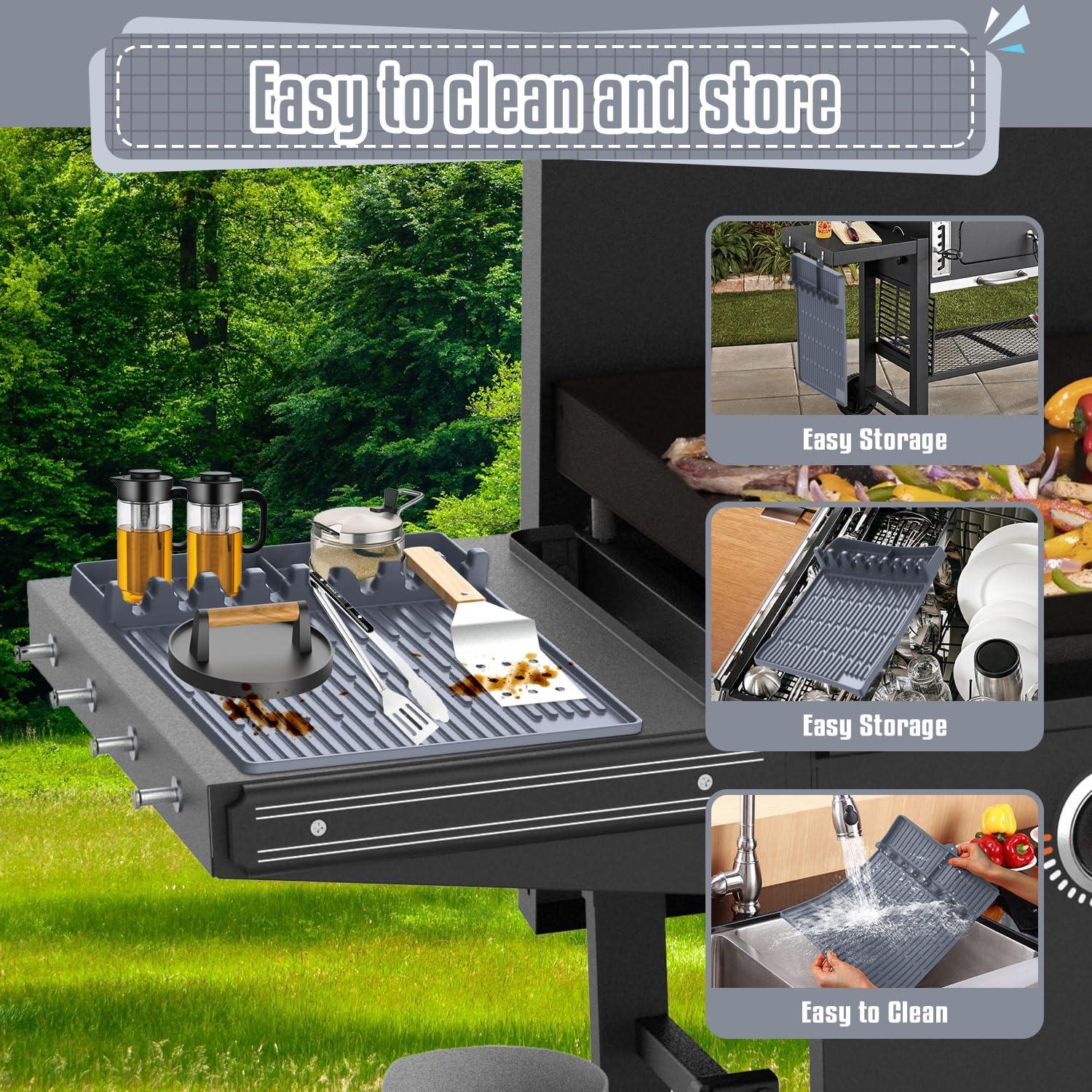 Alfombrilla de Silicona para Parrilla Comboproof 40.6x29.2cm Gris