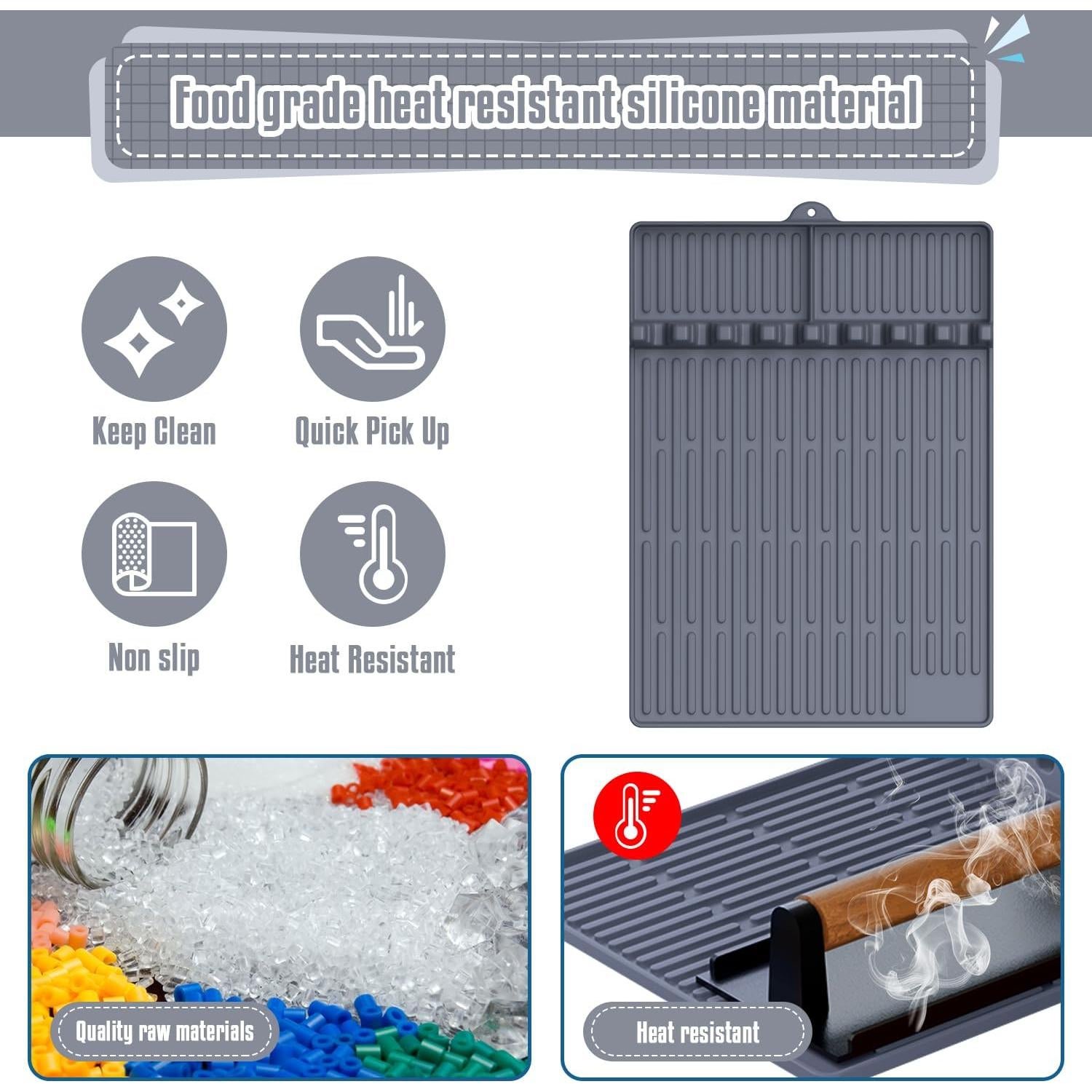 Alfombrilla de Silicona para Parrilla Comboproof 40.6x29.2cm Gris