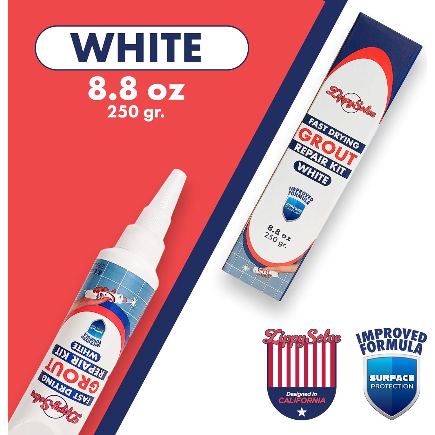 Kit de Reparación de Lechada ZippySolve 250g Blanco Secado Rápido