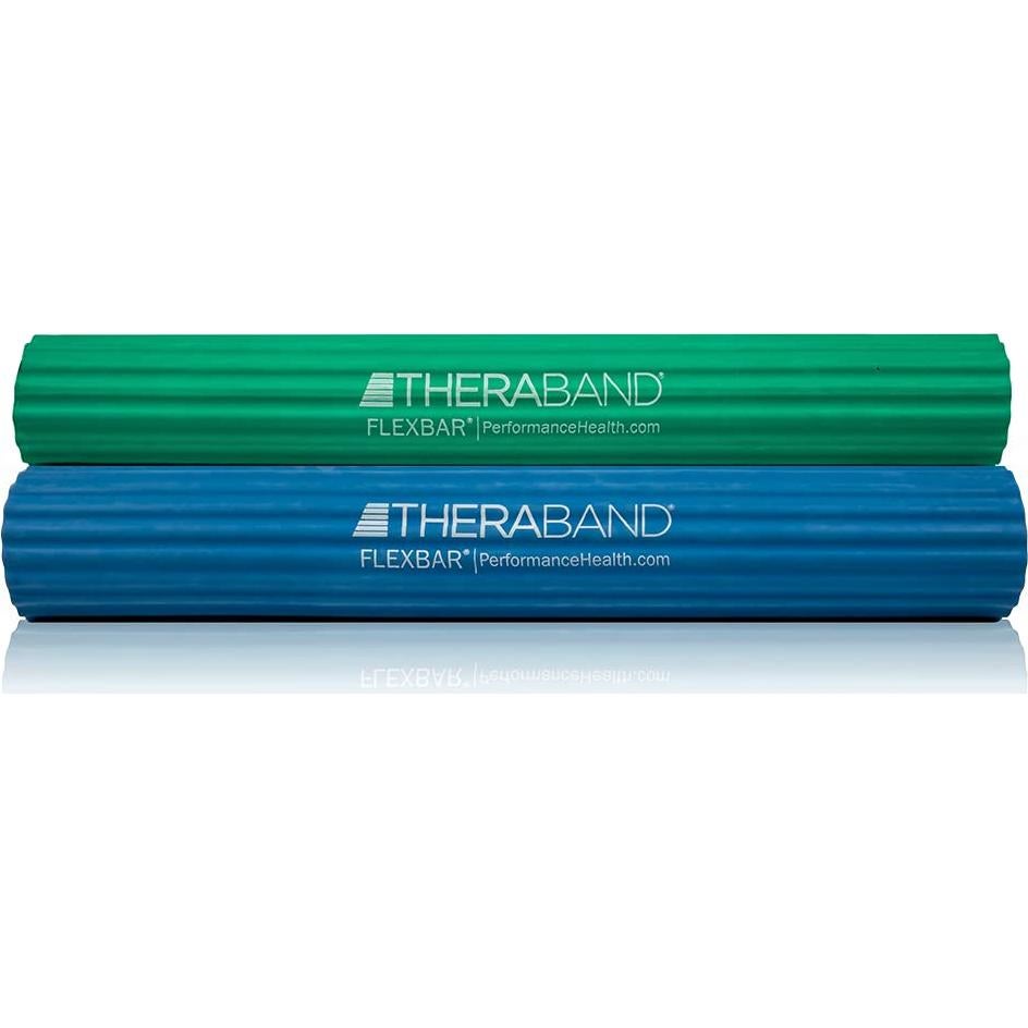 Barra de Terapia THERABAND FlexBar Verde/Azul - Mediana-Pesada