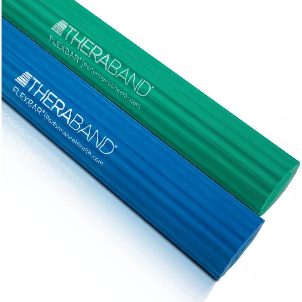 Barra de Terapia THERABAND FlexBar Verde/Azul - Mediana-Pesada