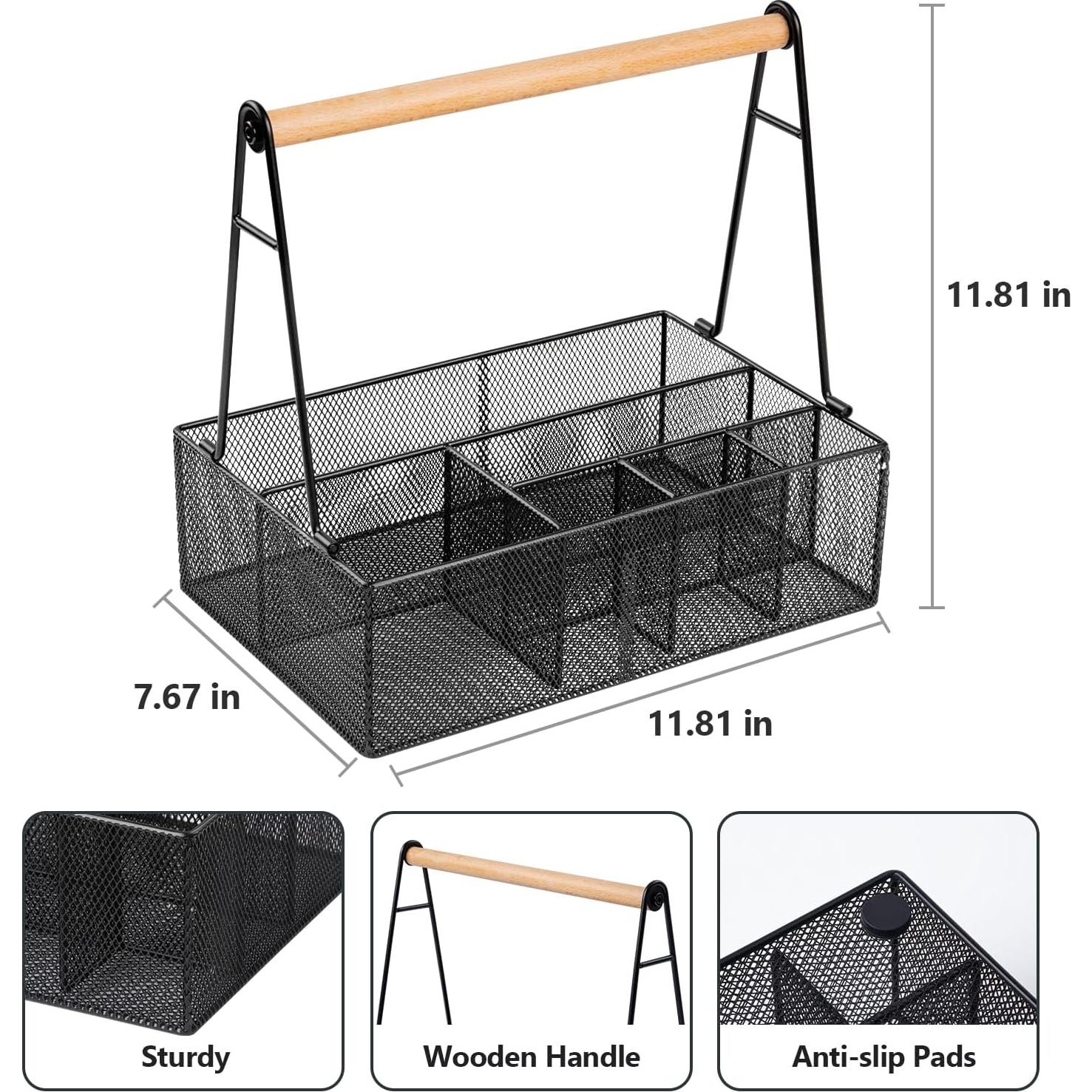 Organizador de Platos de Papel NACIMAX con Mango - 6 Compartimentos