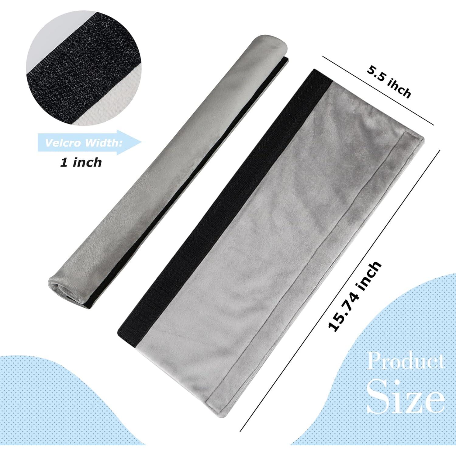 Cubiertas de Manijas de Refrigerador Kewjug Terciopelo Gris 2Pcs