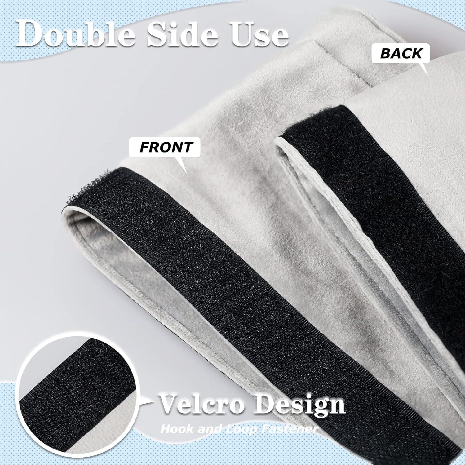 Cubiertas de Manijas de Refrigerador Kewjug Terciopelo Gris 2Pcs