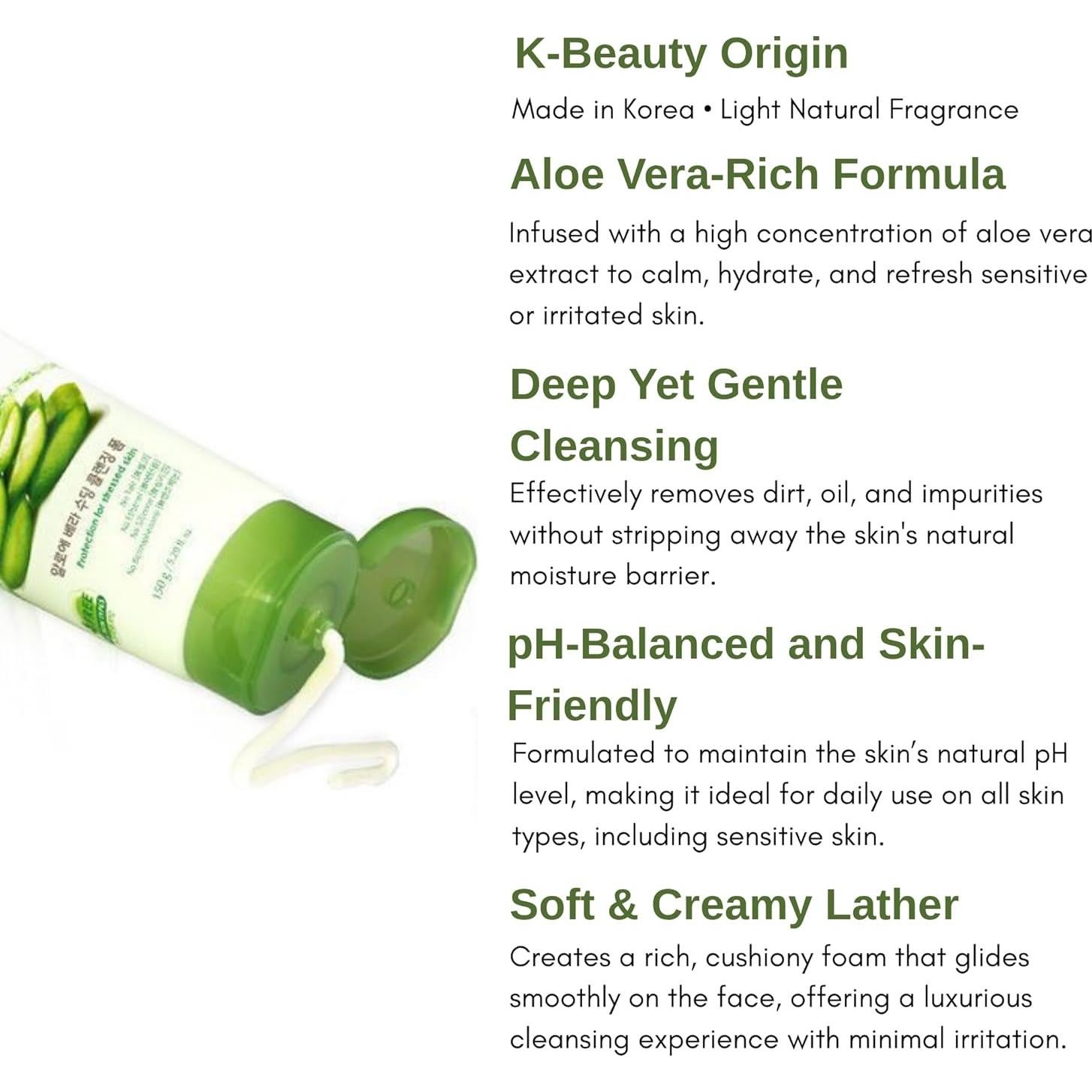 Esfolio Aloe Vera Espuma Limpiadora 150ml - Hidratante Piel Sensible