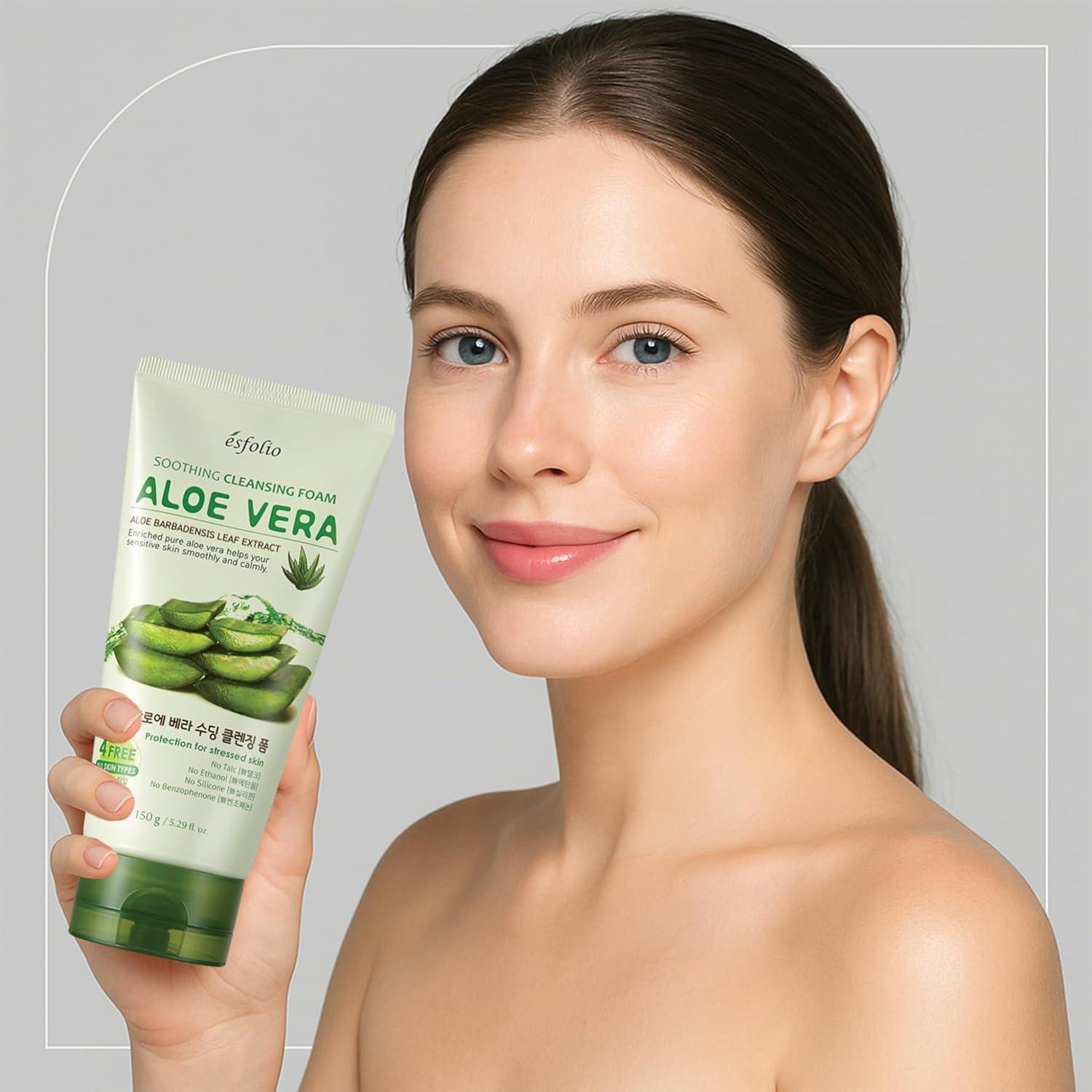 Esfolio Aloe Vera Espuma Limpiadora 150ml - Hidratante Piel Sensible