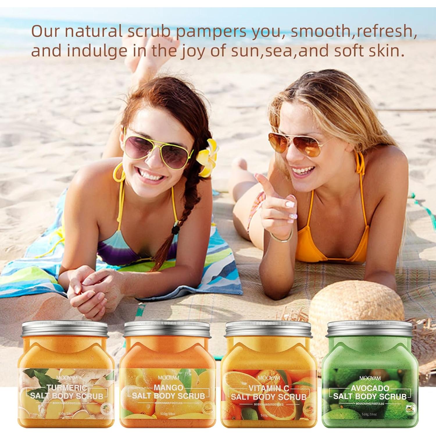 Exfoliante Corporal OUPEICHARM de Sal Mango y Aguacate 510g