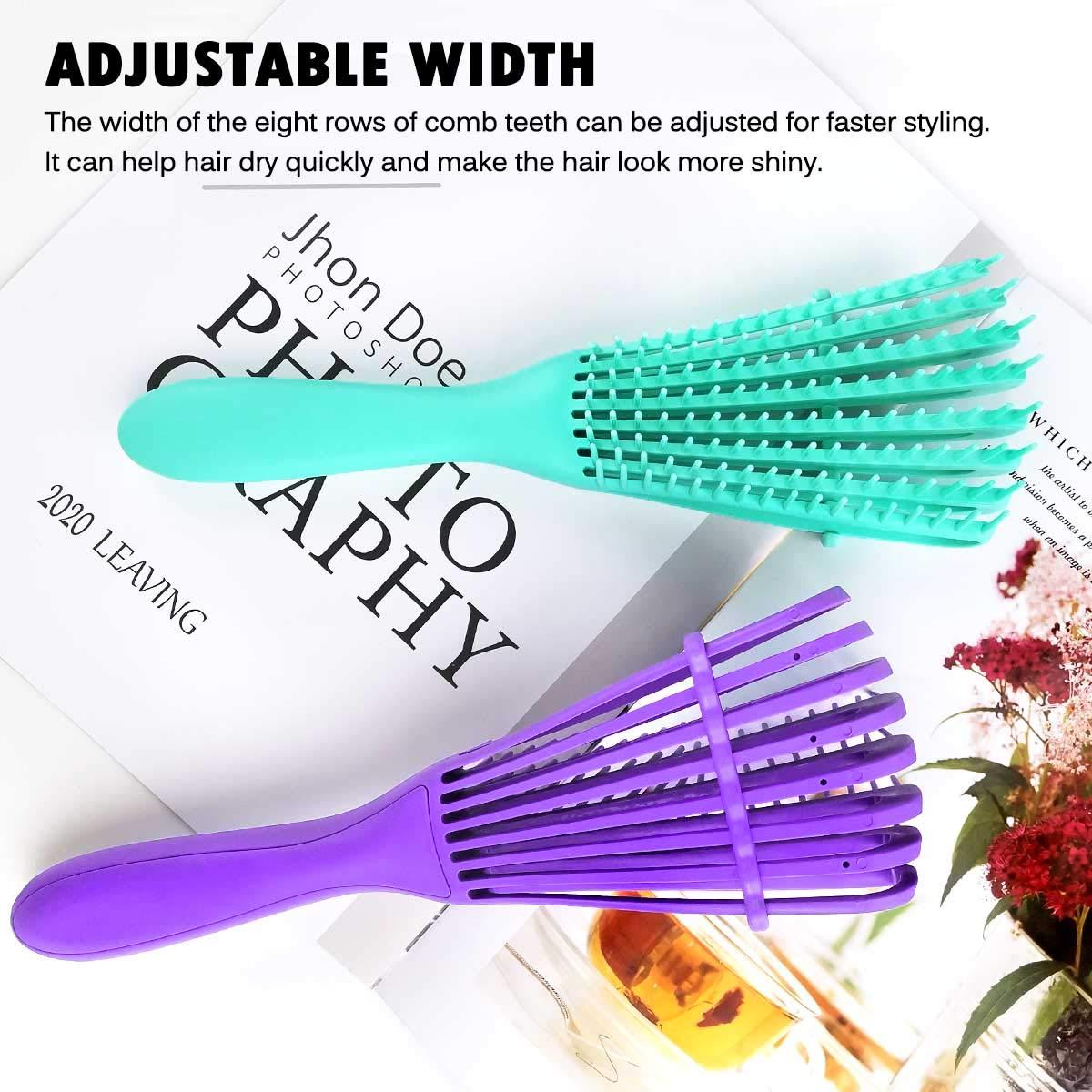 Cepillo Desenredante A.DASHER 2 Piezas Rizado Húmedo Seco