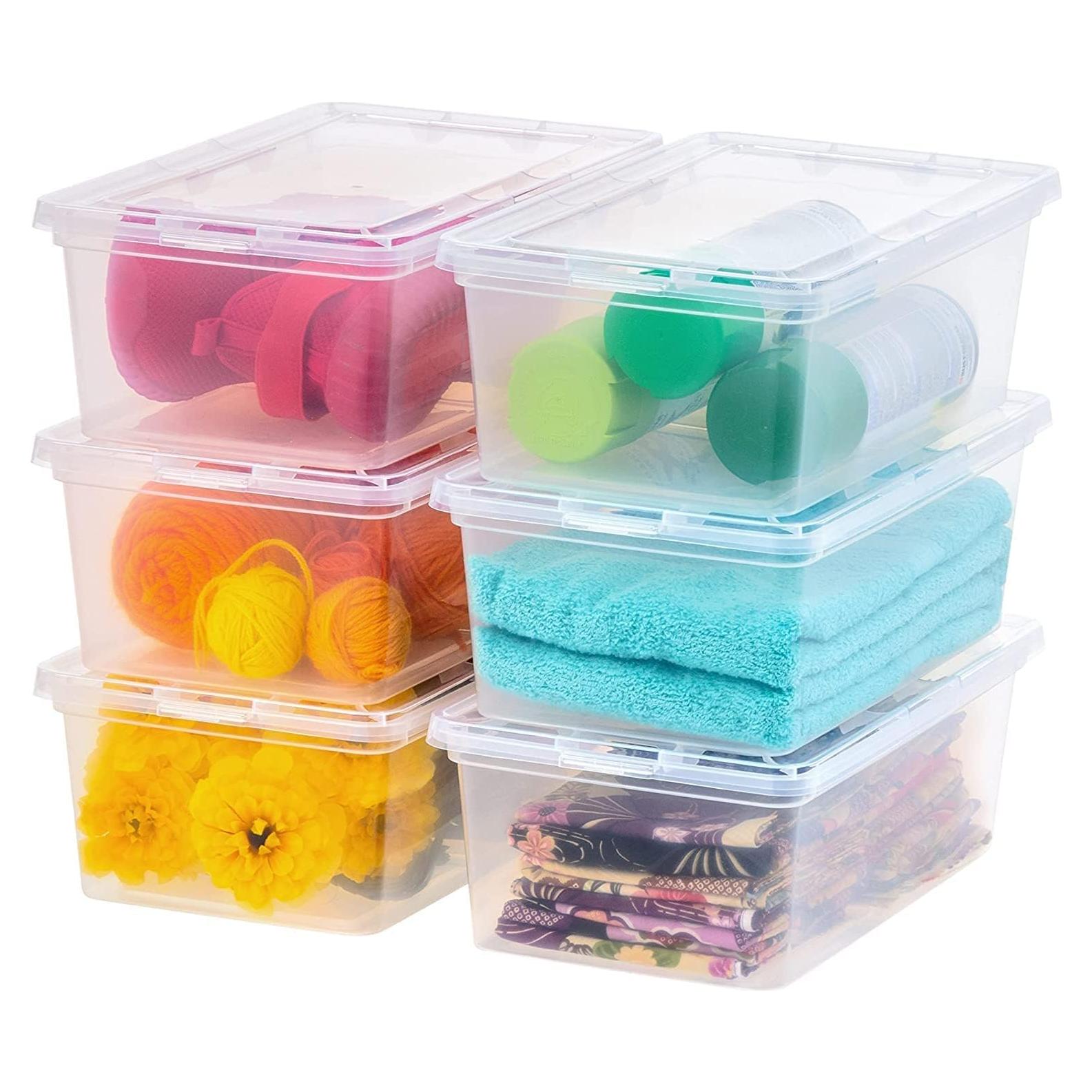 Cajas de Almacenamiento IRIS USA 6 Piezas 7 Litros Transparentes
