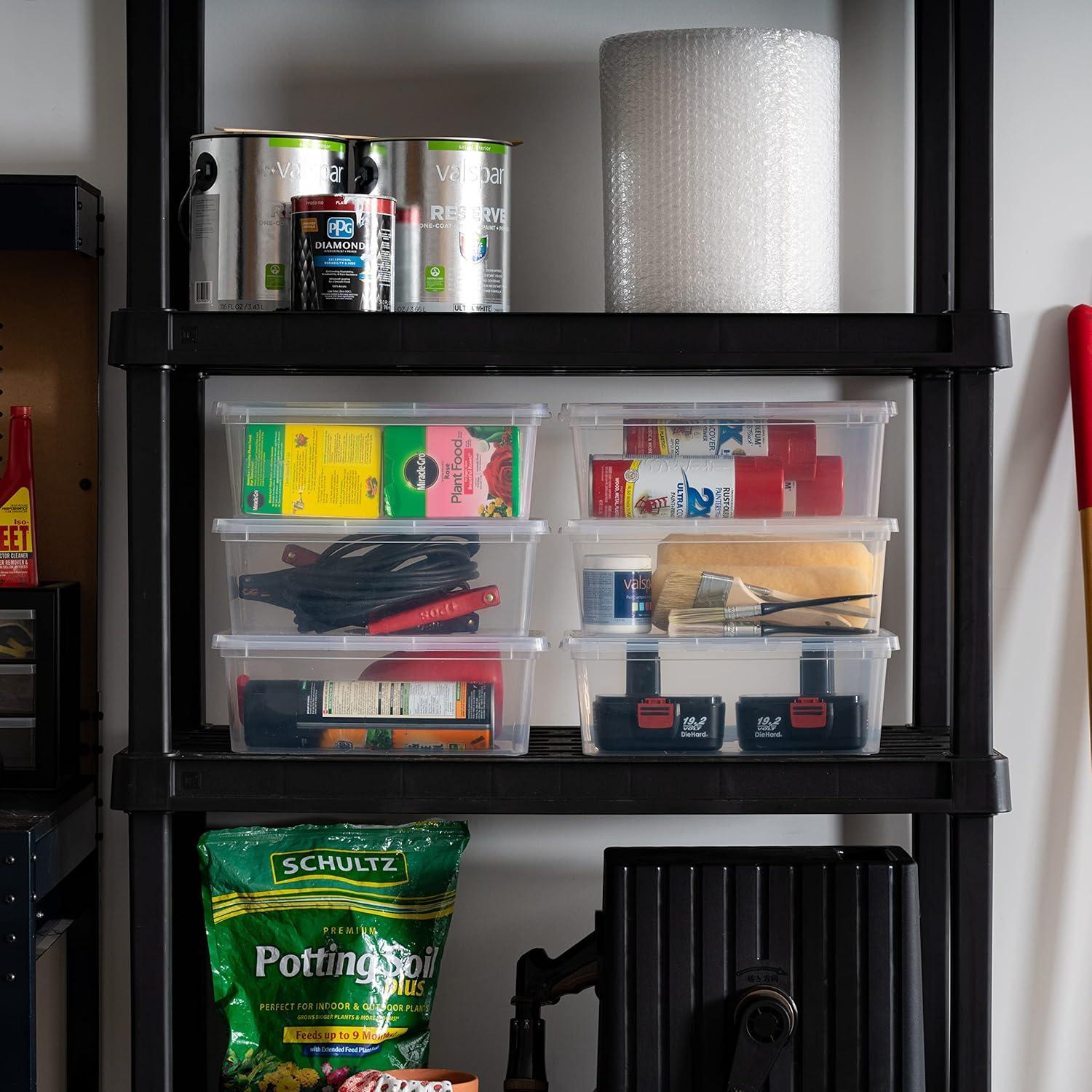 Cajas de Almacenamiento IRIS USA 6 Piezas 7 Litros Transparentes