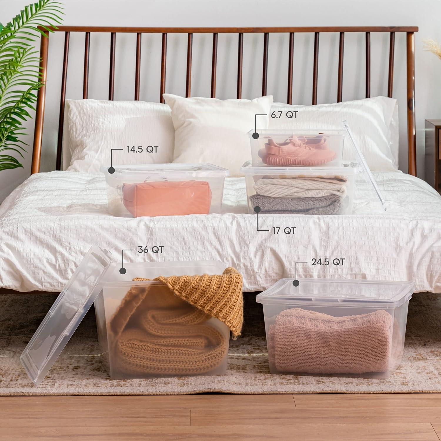 Cajas de Almacenamiento IRIS USA 6 Piezas 7 Litros Transparentes